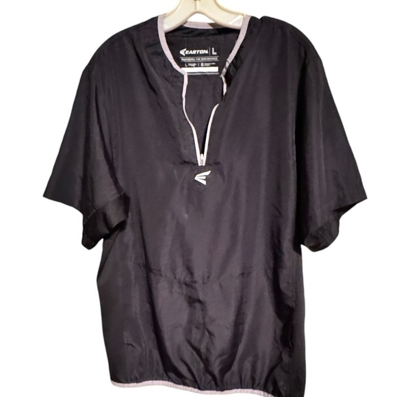 Easton Black Windbreaker Pullover Shirt‎ - Picture 1 of 5